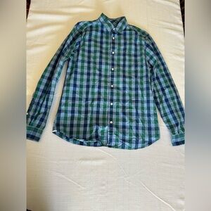 GAP Green and Blue Casual Button Down Shirt